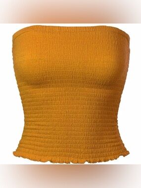 Smock Tube Top Yellow Fits S
